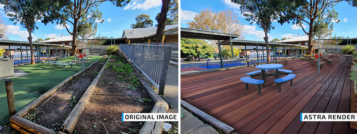 Before and after: Decking