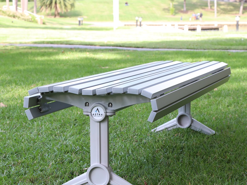 Madrid Bench – Splay Leg - Anodised Aluminium