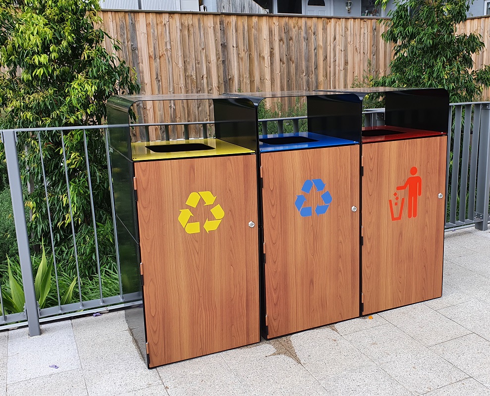 Prague Covered Top Black - Casuarina Door (Recyling and Waste) Dual Also