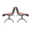 Madrid Seat Back-to-Back - Splay Leg - Merbau Hardwood