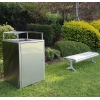 Athens Bin Enclosure - 120L Stainless Steel Curved Cover