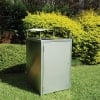 Athens Bin Enclosure - 120L Stainless Steel Curved Cover