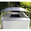 Athens Bin Enclosure - 120L Stainless Steel Curved Cover