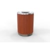 London Bin - Stainless Steel - Wood Grain Aluminium (Western Red Cedar)