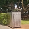 Athens Bin Enclosure - Stainless Steel Laser Cut Curved Cover