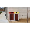 Athens Bin Enclosure - TS Base & Red Cube Cover + Athens Bin Enclosure - TS Base & Yellow Cube Cover