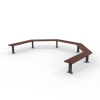 Woodville 180° Angled Bench - Merbau Hardwood (Bolt Down)