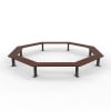 Woodville 360° Angled Bench - Merbau Hardwood (Bolt Down)