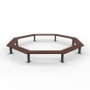 Woodville 360° Angled Bench - Merbau Hardwood (Bolt Down)