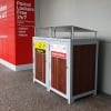 Athens Bin Enclosure - Timber Slat Base & PC Sloping Top x2 + Waste & Recycling Signage