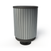 London Bin - Powder Coated - Pedestal Base - Black