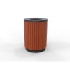 London Bin - Stainless Steel - Wood Grain Aluminium (Western Red Cedar)