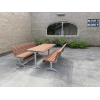 Madrid Setting with Seats - Splay Leg - Enviroslat Walnut