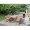 Madrid Setting with Seats - Splay Leg - Enviroslat Walnut