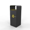 Prague Bin 80L Covered Top - Black - Recycling