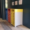 Athens Bin Enclosure - PC Base & Red Cube Cover & Red Door, Blue Cube Cover & Blue Door & Yellow Cube Cover & Yellow Door