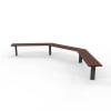 Woodville 90° Angled Bench - Merbau Hardwood (In-Ground)