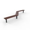 Woodville Zig-Zag Angled Bench - Merbau Hardwood (In-Ground)