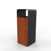 Prague Bin 60L Covered Top - Black - Western Red Cedar Door