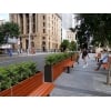 Barcelona Planter - Slimline Rectangular (Solid Ends) - Wood Grain Aluminium - Western Red Cedar