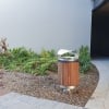 London Bin Covered Top - Stainless Steel - Merbau Slats