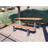 Woodville Setting with Benches - Bolt Down - Enviroslat Walnut