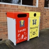 Athens Bin Enclosure - PC Base & Red Cube Cover & Red Door & Yellow Cube Cover & Yellow Door