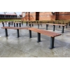 Woodville 45° Angled Bench - Enviroslat Walnut (Bolt Down)