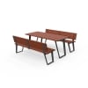 Vienna Setting with Seats - Wood Grain Aluminium - Western Red Cedar