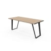 Vienna Table - Wood Grain Aluminium - Blonde Oak