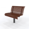 Madrid Single Seat - In Ground - Merbau Hardwood
