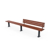 Woodville Seat & Bench Combo - Bolt Down - Wood Grain Aluminium - Western Red Cedar