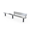 Woodville Seat & Bench Combo - In-Ground - Anodised Aluminium