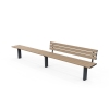 Woodville Seat & Bench Combo - In-Ground - Wood Grain Aluminium - Blonde Oak