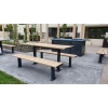 Woodville Setting with Benches - Bolt Down - Blonde Oak