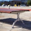 London Double Width Bench - Arch Leg - Merbau Hardwood