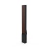 Berlin Bollard - Removable Black - Slatted - Merbau Hardwood