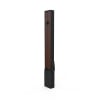 Berlin Bollard - Removable Black - Slatted with Hole - Merbau Hardwood