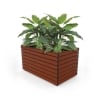 Barcelona Planter - Large Rectangular - Wood Grain Aluminium - Western Red Cedar