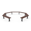 Woodville 270° Angled Bench - Merbau Hardwood (Bolt Down)