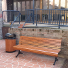 London Bin Covered Top - Western Red Cedar (Powder Coated Black) & Madrid Seat