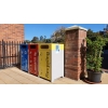 Athens Bin Enclosure - PC Base & Red Cube Cover & Red Door, Blue Cube Cover & Blue Door & Yellow Cube Cover & Yellow Door