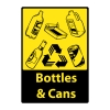 Bottles & Cans Sign - Metal