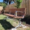London Seat - Splay Leg - Enviroslat Walnut