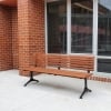 London Seat - Splay Leg (Black) - Merbau Hardwood