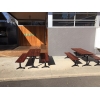 London Table (Black) - Merbau Hardwood