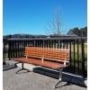 London Seat - Splay Leg - Wood Grain Aluminium - Western Red Cedar