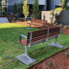 London Seat - Splay Leg - Merbau Hardwood