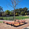 Custom Woodville Bench - Wood Grain Aluminium - Western Red Cedar