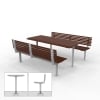 London Setting with Seats - Subsurface Mount  - Merbau Hardwood